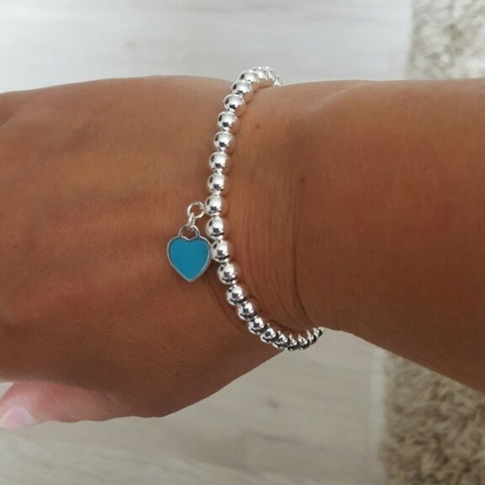 Teal Heart Bracelet